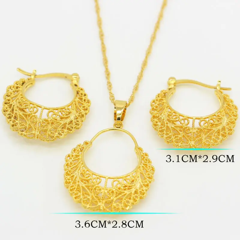 Adixyn новые комплекты эфиопских ювелирных украшений ожерелье/серьги/подвеска