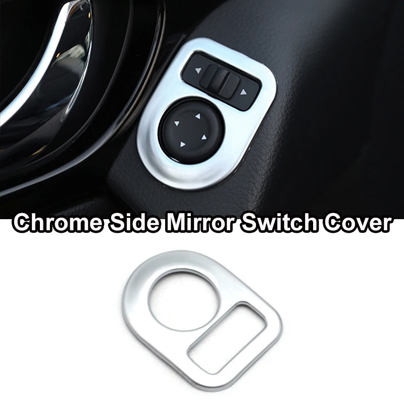 mirror switch cover Для Nissan Rogue X-Trail T32 хромированный противотуманный светильник, дверная ручка, переключатель на вентиляционное отверстие, панель, накладка, украшение автомобиля - Цвет: mirror switch cover