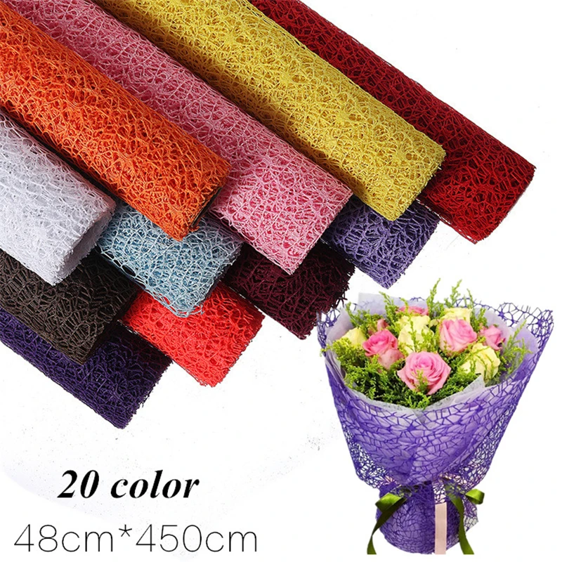 5 ярдов/рулон 20 цветов Цветочная упаковочная бумага|gift wrapping|florist suppliesmaterial paper |