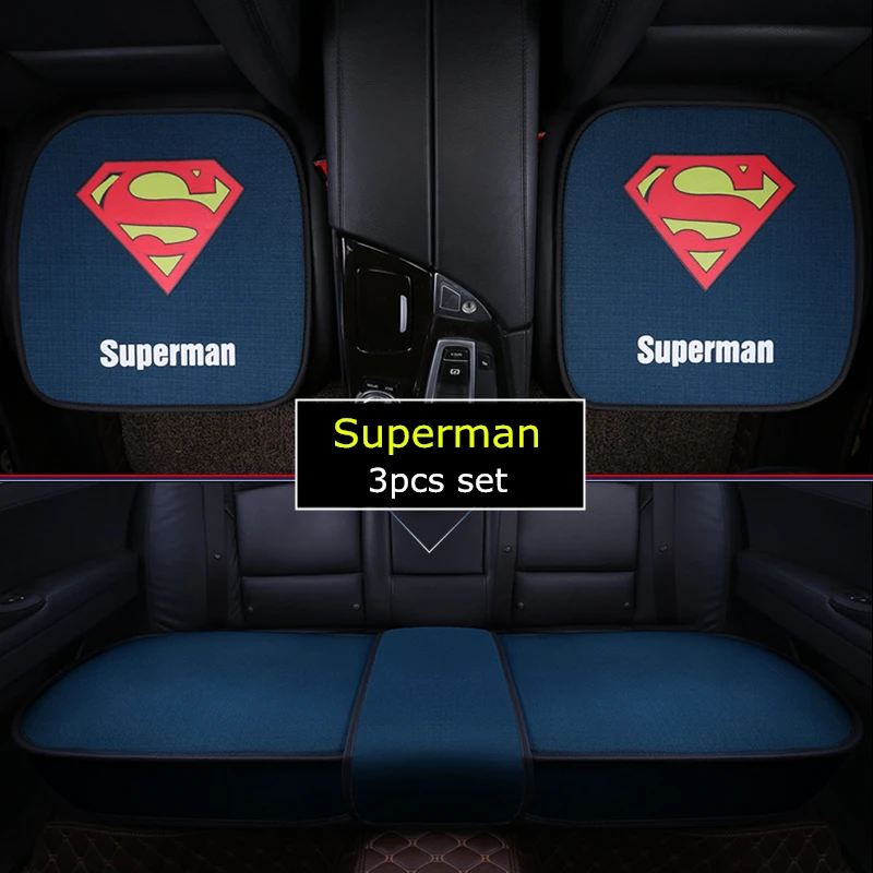 3 шт./компл. чехлы для сидений автомобиля с героями мультфильмов Бэтмен Капитан