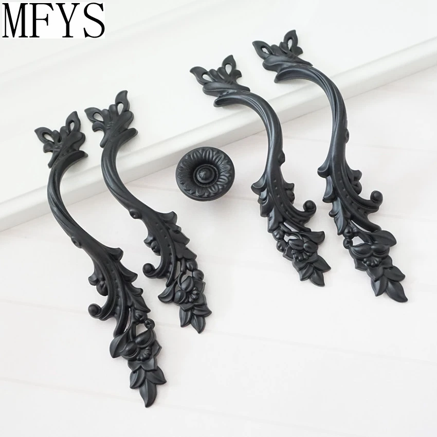 3 1 &quot3 75&quot черный корпус ручки Dresser Тянет ящик тянуть дверные французский