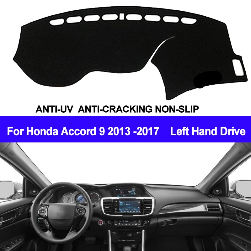 

Чехол TAIJS для приборной панели автомобиля Honda Accord 9 2013 2014 2015 2016 2017, коврик для приборной панели, коврик для приборной панели, коврик для автомо...