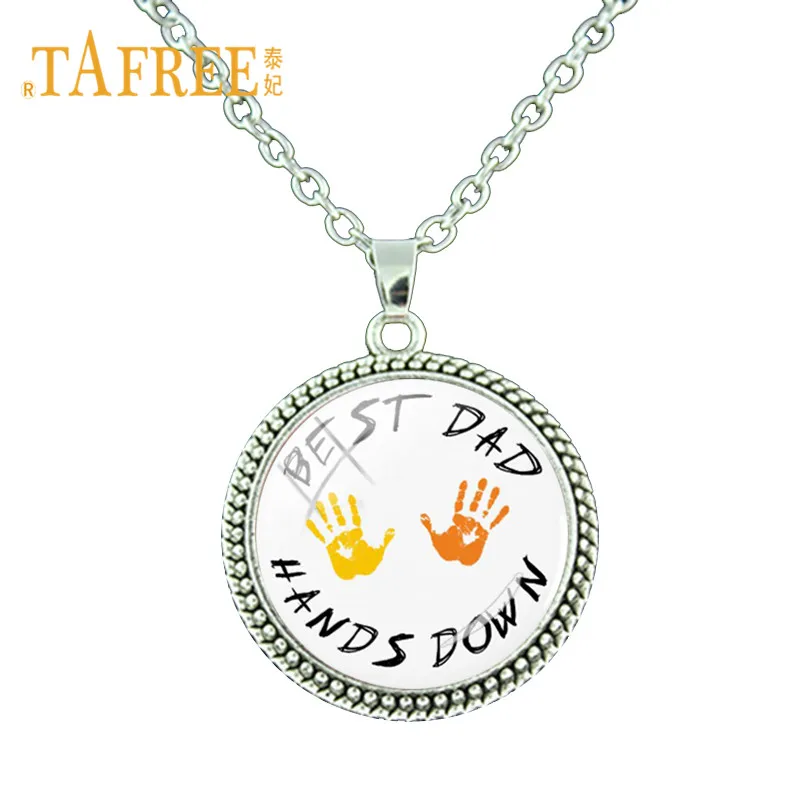 Ожерелье с подвеской TAFREE Love Best Dad подвеска длинной цепочкой для мамы/папы подарок