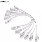 100 шт.лот, кабель LNYUELEC 0,15 м = 15 см, провод из чистой меди CAT6, плоский сетевой кабель UTP Ethernet, RJ45, LAN-кабель, белыйчерныйсиний