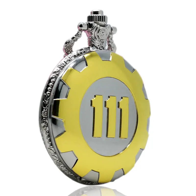 Кварцевые карманные часы серебро золото игра Fallout 4 vase 111 стимпанк женское мужское ожерелье с подвеской с цепочкой