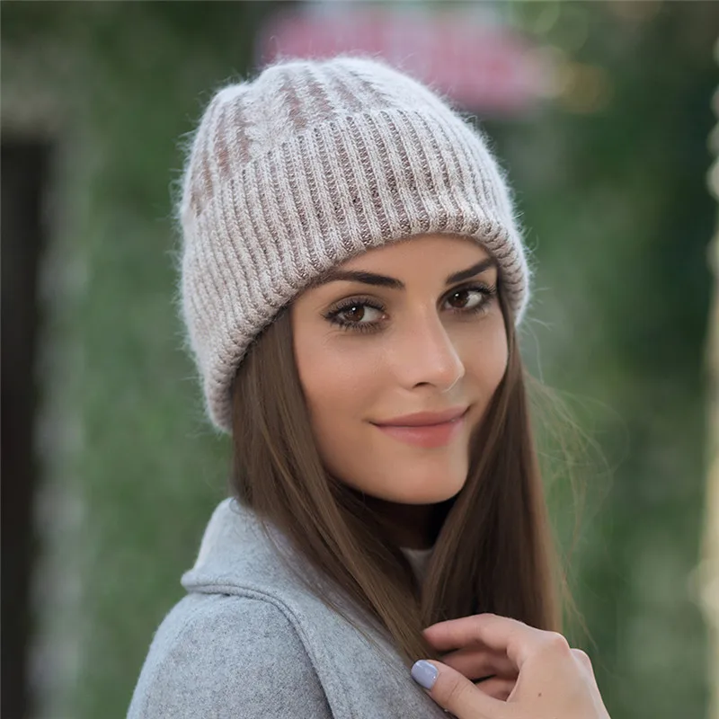 Шапка Xthree с кроличьим мехом мужская и женская зимняя шапка|beanie hats for women|fur beanie