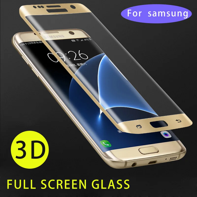 

3D 9H Tempered Glass Full Cover For Samsung Galaxy S7 Edge S10 E S20 Plus S20 Ultra Phone Protective Light Screen Curved Glass
