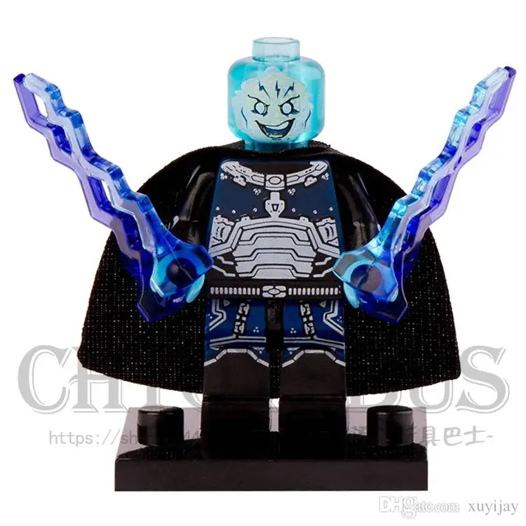 Одиночная продажа электро Marvel Mysterio Человек паук Мстители миньфиг модель сборки