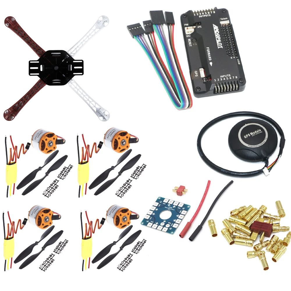 F450 PCB кадров Комплект с XXD A2212 1000KV двигателя и 30A ESC 1045 реквизит APM 2 8 Полет