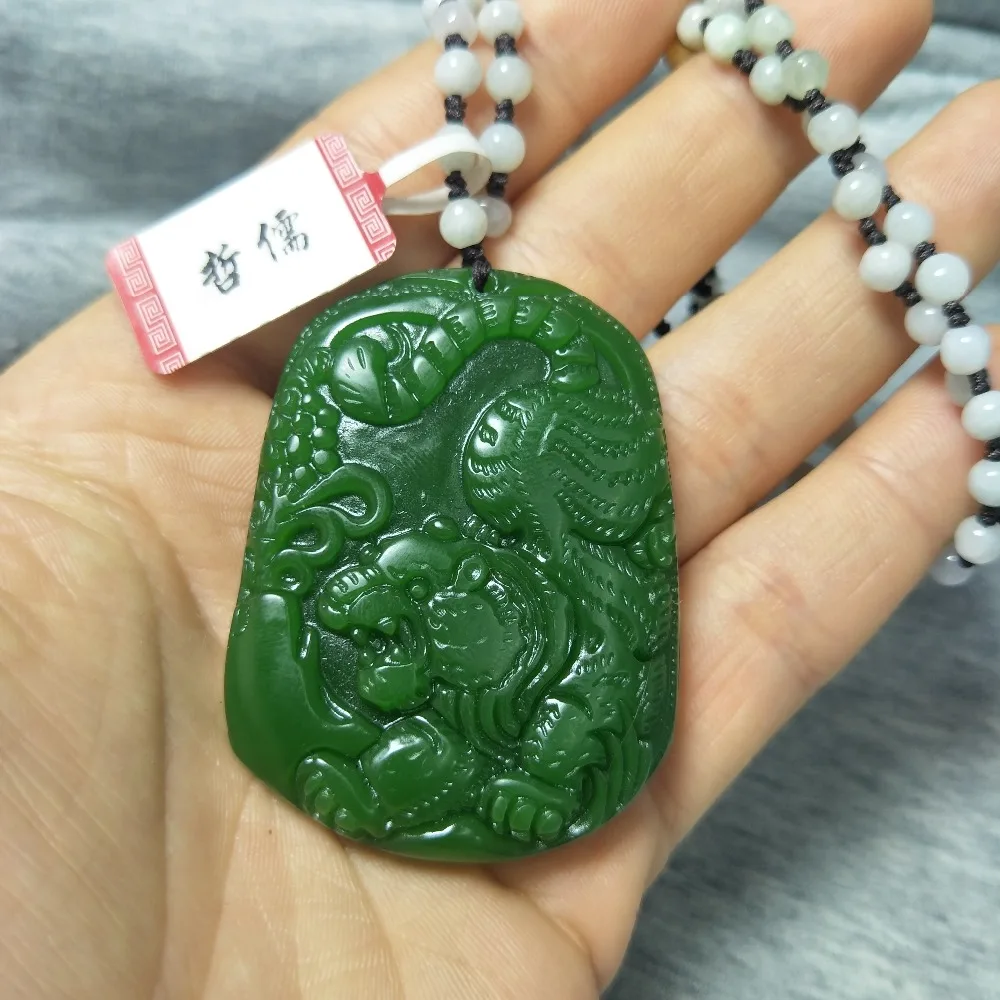 Ювелирные изделия Zheru подвески из натуральных тигров Hetian Biyu трехцветные ожерелья