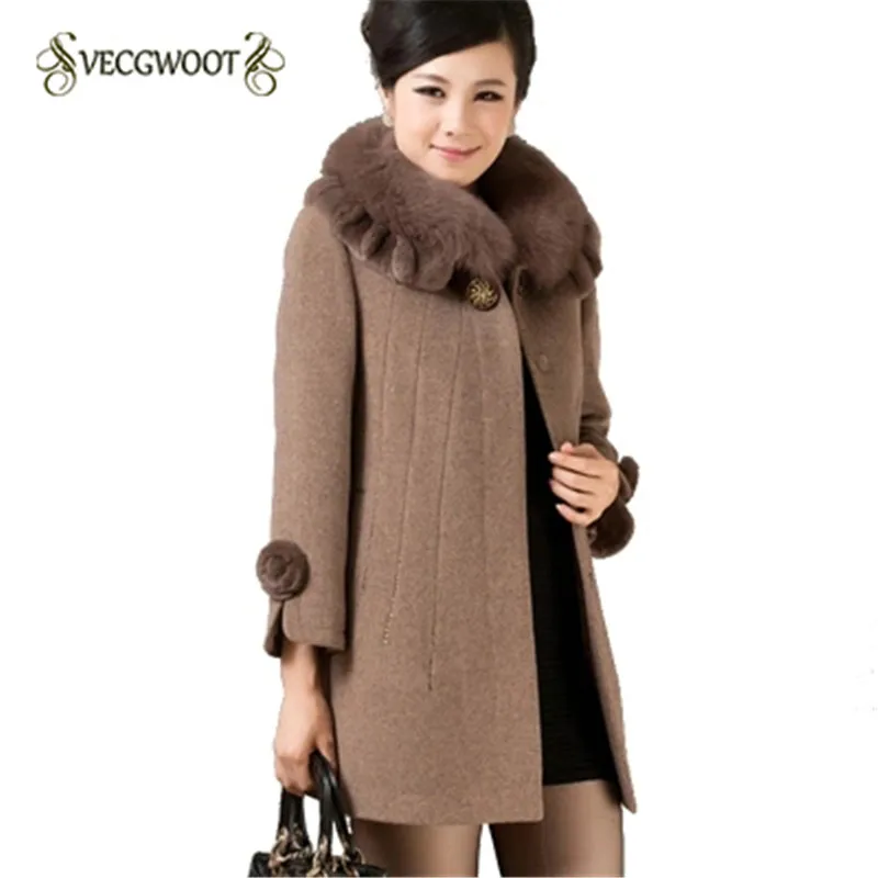 Осенне зимняя женская шерстяная куртка 2020 среднего возраста и старше новая