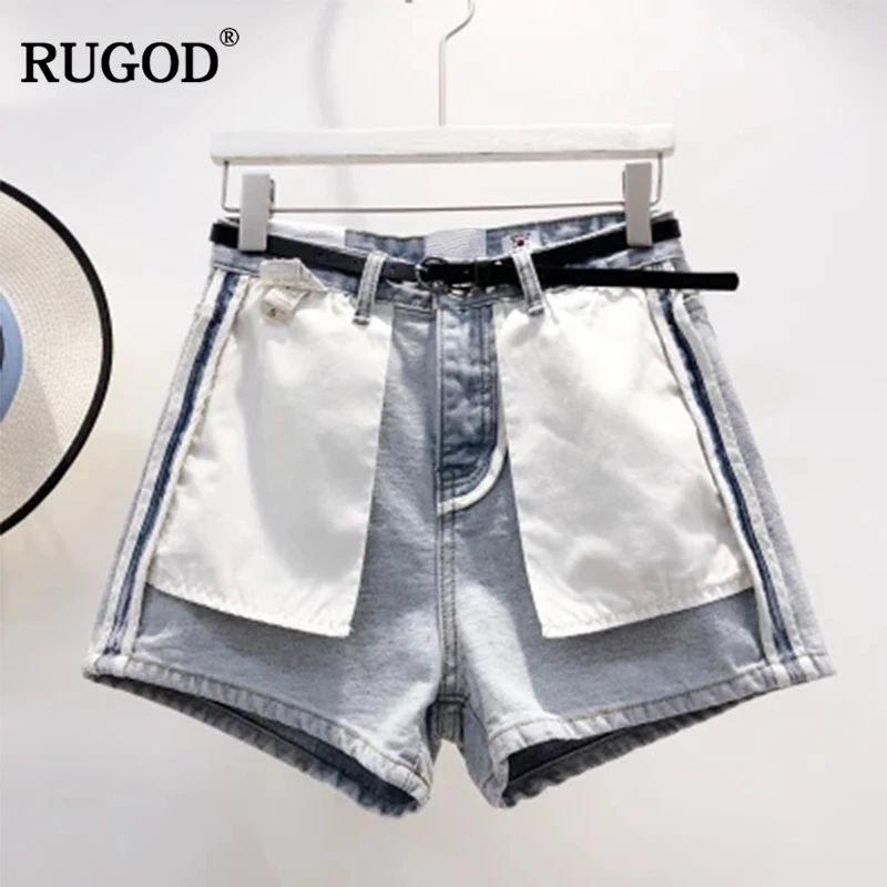 Женские джинсовые шорты RUGOD светильник бые винтажные с высокой талией и