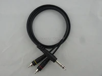 free shipping rca plugs three core 6 56 356 3 stereo to double lotus rca audio and video signal transmission line 3m 9 6ft