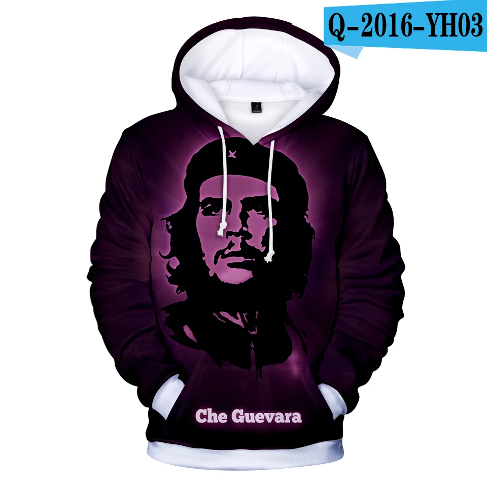Che Guevara, 3D принт,, новые модные толстовки для женщин/мужчин, с длинным рукавом, повседневные толстовки с капюшоном, трендовая уличная одежда, толстовки - Цвет: Армейский зеленый