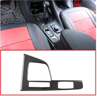 real carbon fiber car interior center console gear shift panel frame trim for bmw x1 f48 2016 2019 left hand drive accessories