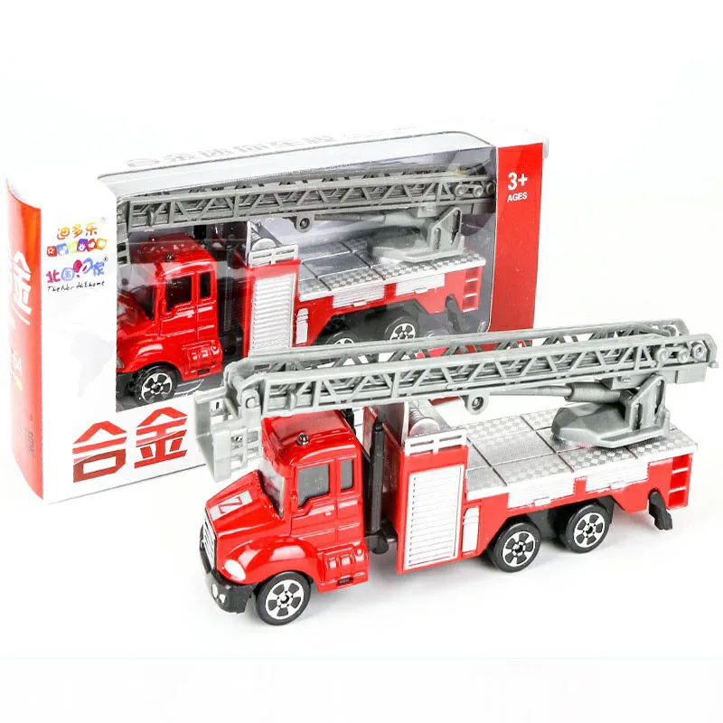 Детские игрушки большая модель пожарного грузовика лестница машина крупная