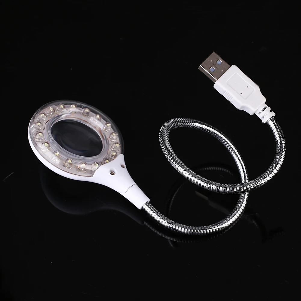 18LED супер яркий USB Ночной светильник черная белая лампа холодный белый|Настольные