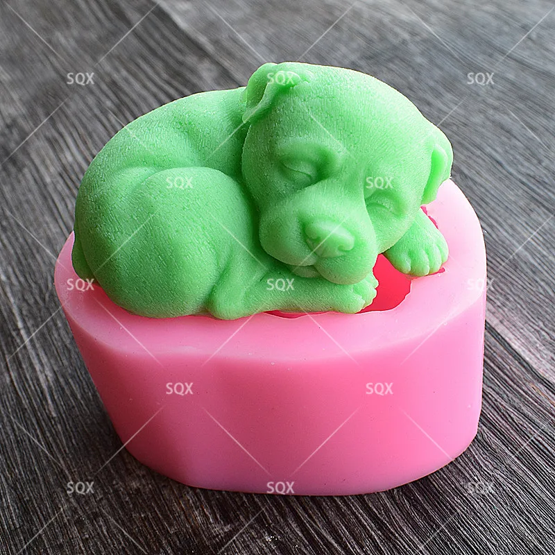 3D Свеча для собак пресс-формы сахара украшения торта Fondant (сахарная) шоколадная