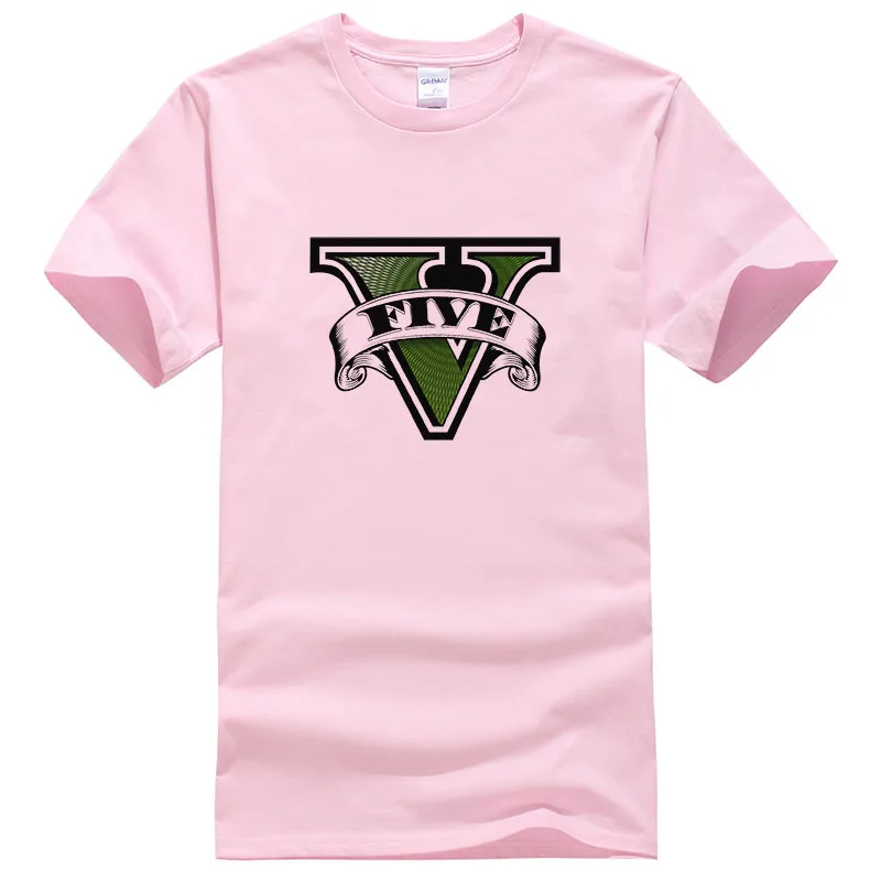 Grand Theft Auto 5 Game Printed Gta-5 T Shirt Men Casual GTA T-shirt Brand TShirts Cotton Tees Camisa #043 | Мужская одежда