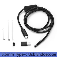 5 5mm 1m 3m 5m 7m 10m 6 led android type c usb endoscope inspection camera snake flexible borescope camera for android window