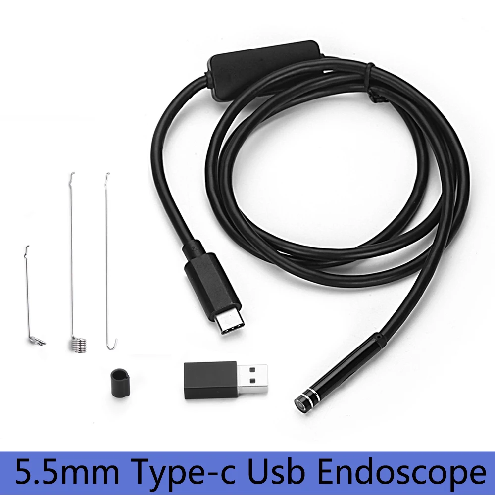 Гибкий Бороскоп камера 5 мм 1 м 3 7 10 6 дюймов светодиодный usb эндоскоп на базе Android
