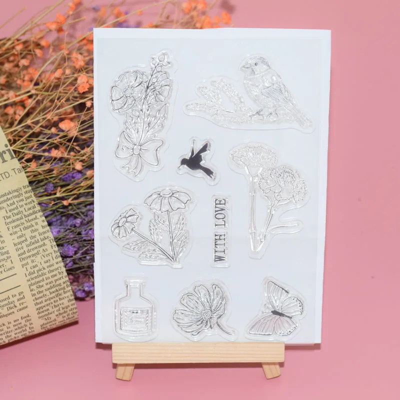 Transparent Clear Silicone Stamp/Seal for DIY scrapbooking/photo album Decorative card making | Канцтовары для офиса и дома