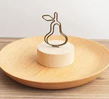 gourd 1 шт. винтажное круглое дерево, кованое железо в пасторальном стиле, зажим для заметок, креативное сообщение, фото, клипса для заметок, визитница - Цвет: gourd