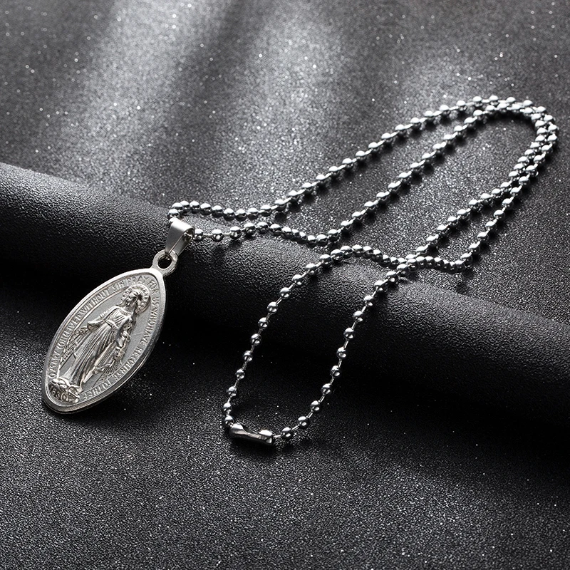 Классический бисер длинная цепь серебряные ожерелья из сплава для женщин Девы