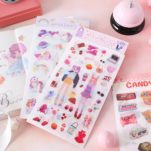 4 шт.упак. для милых девочек повседневной жизни наклейки из бумаги васи японская Канцелярия Декоративные Дневник в стиле Скрапбукинг наклейки Бумага стикеры хлопья