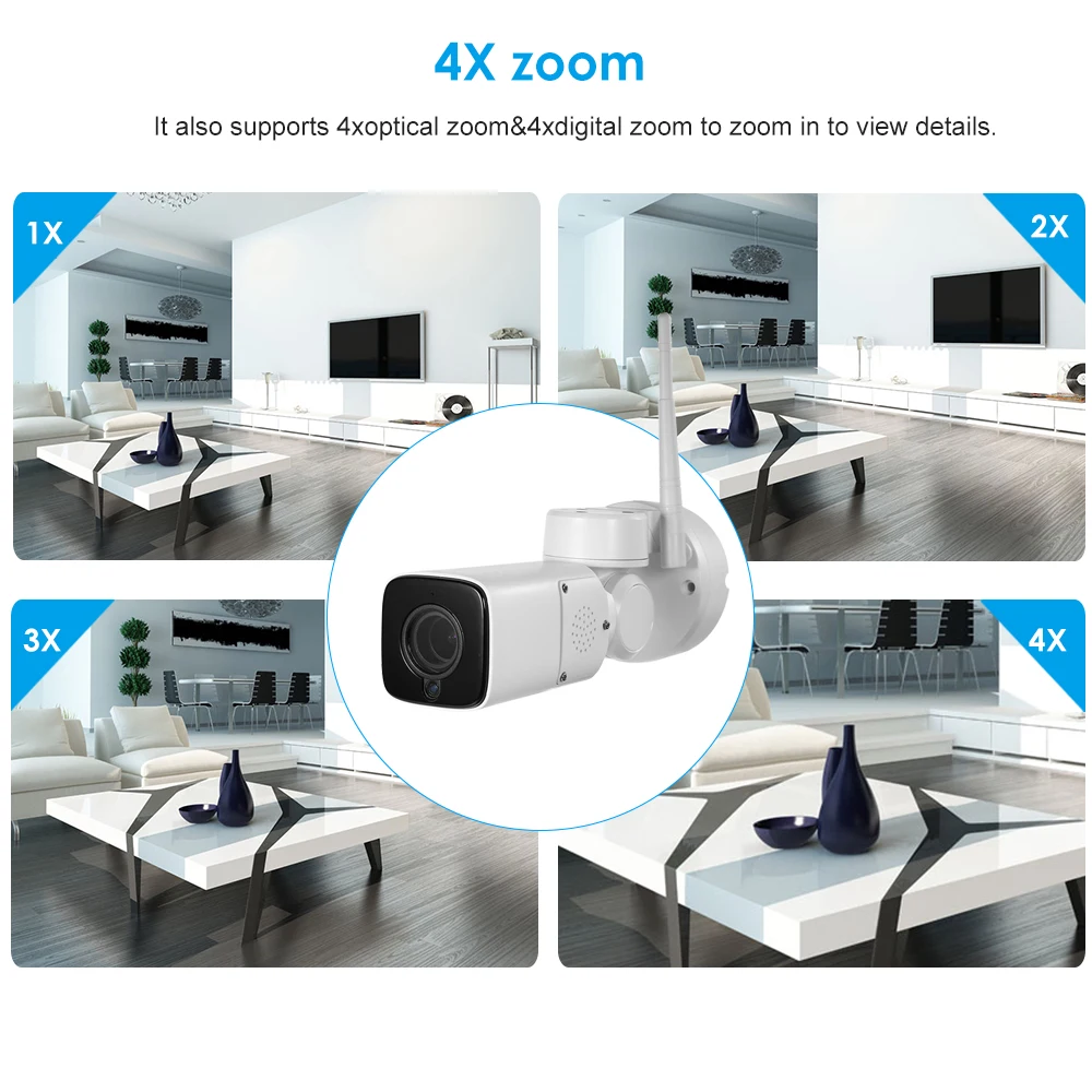IP камера HD 1080P Беспроводная с поддержкой Wi Fi и функцией ночного видения|Камеры