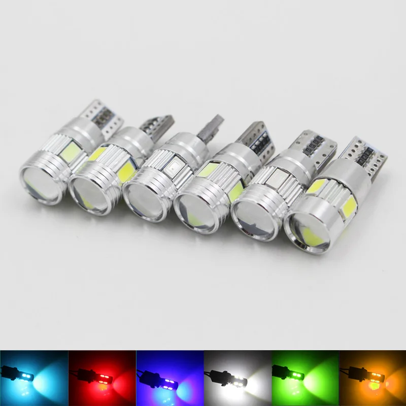 1 шт. T10 168 192 W5W 6 led 5630 5730 проектор SMD объектив Автомобильный парковочный свет