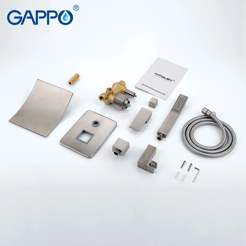 

GAPPO Shower Faucets chrome waterfall rain shower set head rainfall bathroom concealed bath shower mixer taps