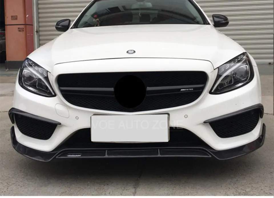 W205 углеродного волокна AMG Стиль спереди сетки гонки гриль решетка для Mercedes-Benz W205 C-class C180 C200 C220d C250 C260 C400