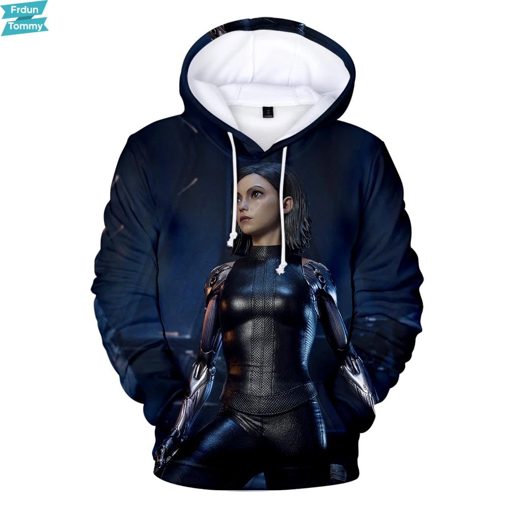 3D толстовки Alita с изображением ангела женские фанаты модные в стиле хип-хоп