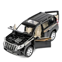 high quality 132 toyota prado alloy modelsimulation childrens sound and light pull back off road model toysfree shipping