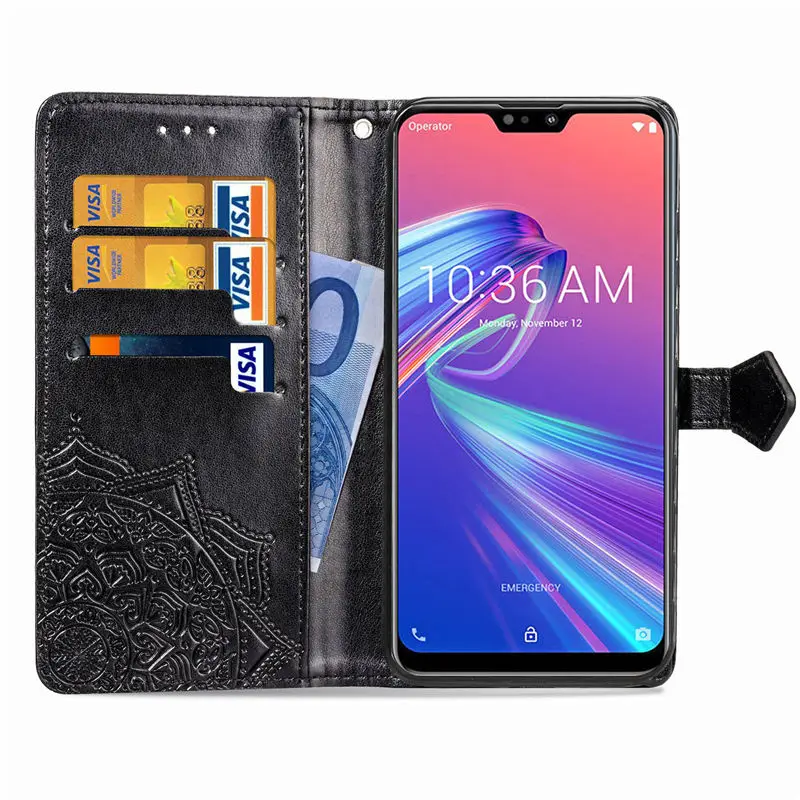 Чехол для телефона ASUS ZB631KL с бриллиантами и откидной крышкой защитный чехол из