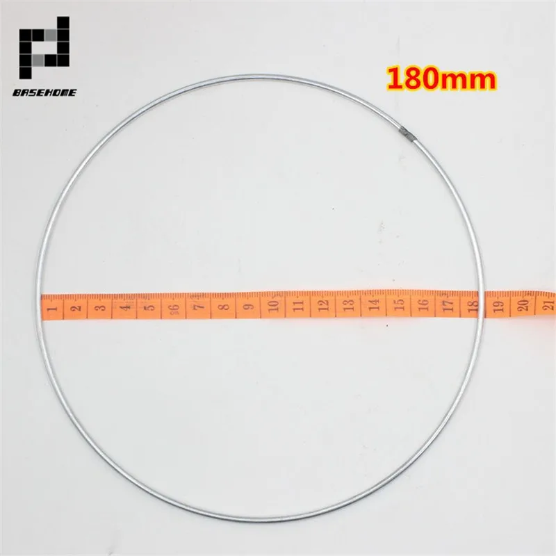 180mm BASEHOME 10 шт. 35-200 мм Ловец снов круглые кольца фурнитура Висячие Круглые Железные круги соединитель индийская Сеть Ювелирные изделия брелок DIY - Цвет: 180mm
