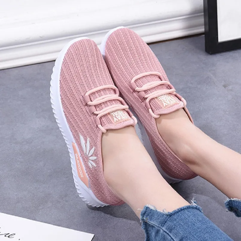 

Cresfimix Vrouwenschoenen Women Casual Black Mesh Breathable Lace Up Shoes Lady Spring & Autumn Shoes Pink Street Shoes B5084