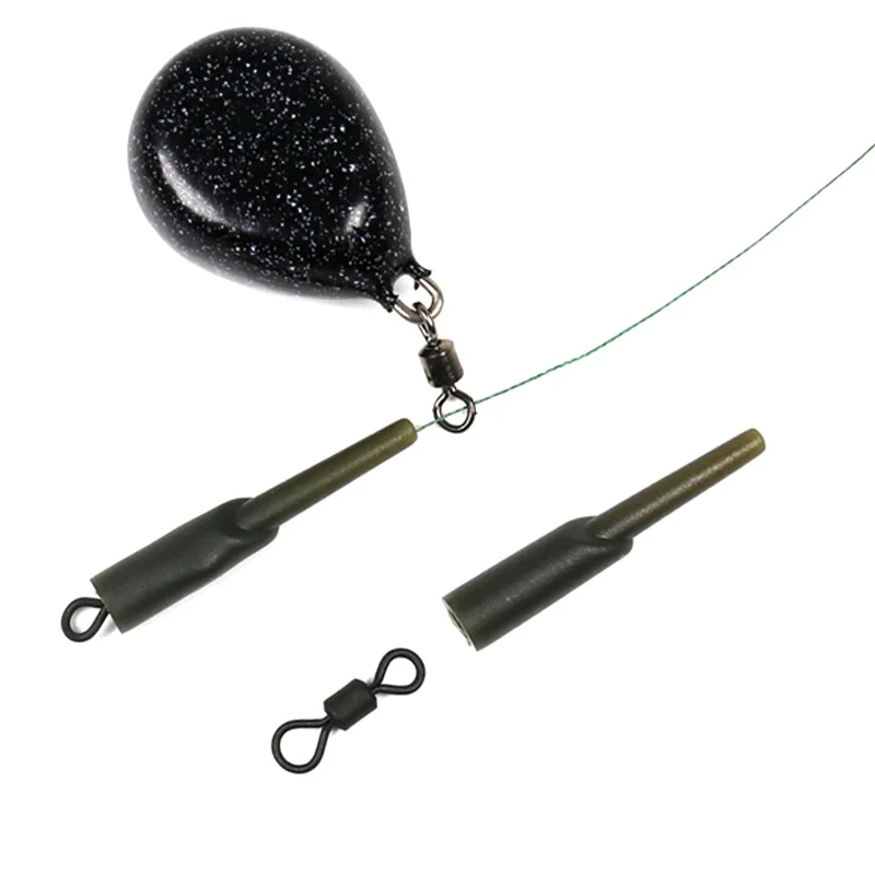 Рыболовная Снасть для ловли карпа резиновая втулка + Вертлюги свинцовые