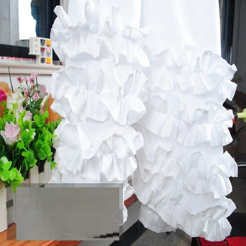 YL12 занавески для ванной комнаты водостойкие белые кружевные однотонные из