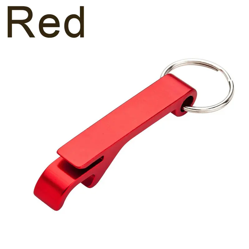 Red Открывашка для пива, подвеска для ключей, открывалка для бутылок Abrelatas, алюминий, 1 шт., кухонные инструменты, портативная открывалка для бутылок, 9 цветов, открывающиеся инструменты для вина и пива - Цвет: Red