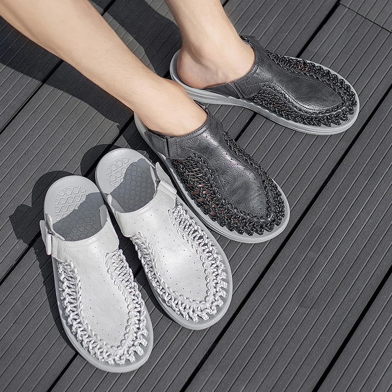 

Classic Men Soft Comfortable Fluorescence Sandals Summer Slippers Men Outdoor Beach Glowin Shoes Male Sandals Sandalia Masculina