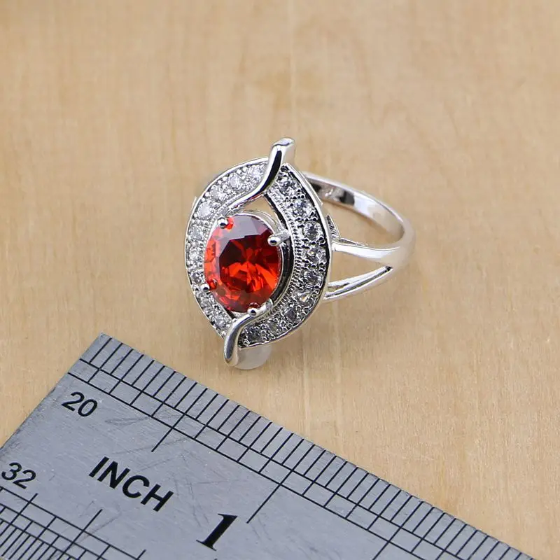 Винтажное ювелирное изделие из стерлингового серебра 925 пробы с красным