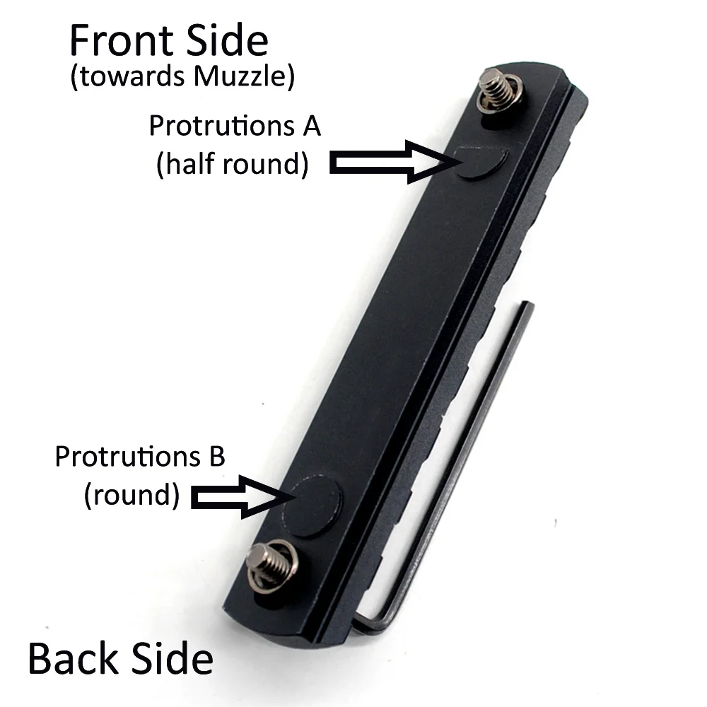 Рельсовые секции Aplus 3/5/7/9/11/13 для Keymod / M lok Handguard Picatinny/Weaver Mount Adapter_Black