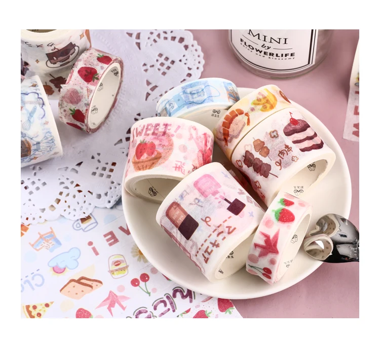 Afternoon tea фрукт закуска/милые девушки дневник лента для декорации Washi "сделай сам" Скрапбукинг изоляционная лента kawaii