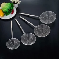 stainless steel colander pasta filter french fries frying tool rustproof long handle filter round skimmer kitchen accessories