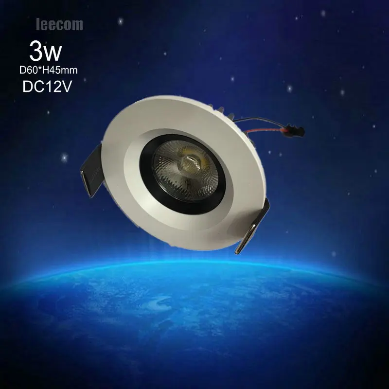 3 Вт dc12v настоящие Luces Led 10 шт./лот мини светодиодные светильники белый круглый