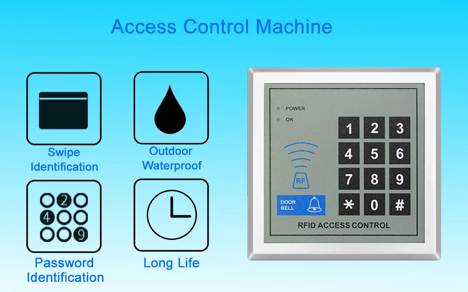 Eseye RFID система контроля доступа устройство безопасности машина бесконтактный считыватель карт входная дверь замок качество для контроля доступа двери