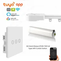 Dooya DT52S 75W+3M or Less Track+UK Type WIFI Curtain Switch,Touch on/off,Tuya App WIFI Remote Control,Support Alexa/Google Home
