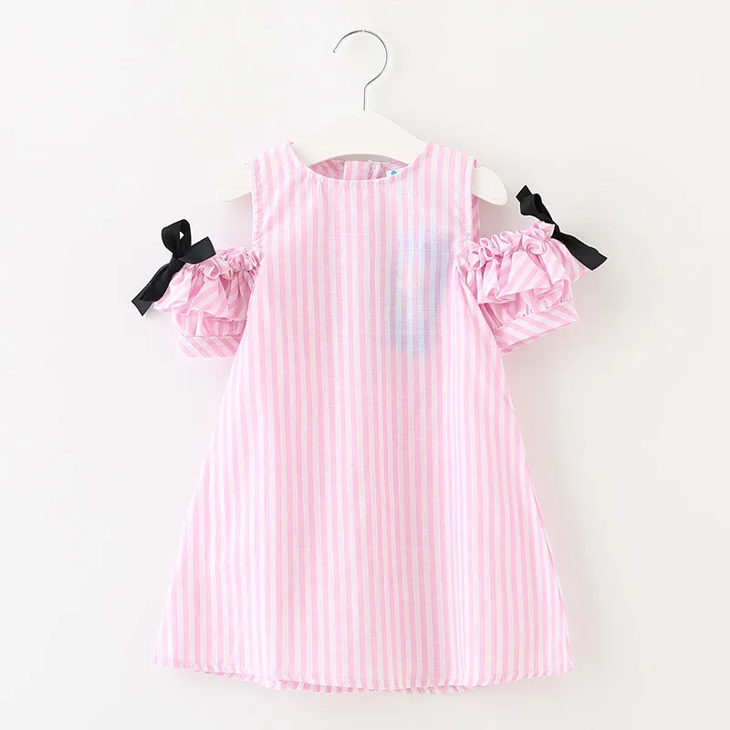 Детская одежда костюм для маленьких девочек платье принцессы с бантом летнее